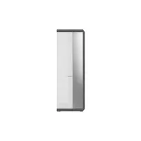 Xonox home Garderobenschrank Scout - weiß Hochglanz Rauchsilber -