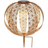 GLOBO Metall Solarleuchte rost 33646R