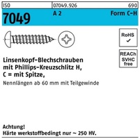 Industrial Quality Supplies ISO 7049 Form C Linsenkopf-Blechschraube VG