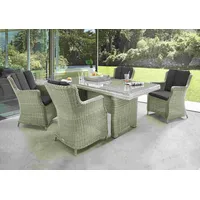 Destiny LUNA 4 Sessel, + Tisch, inkl. Auflagen), Aluminium,