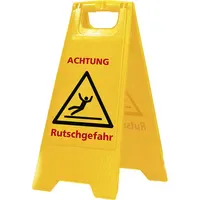 SPRiNTUS Warnschild Achtung Rutschgefahr 30 x 57 cm Gelb/Schwarz/Rot