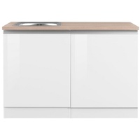 Kochstation Spülenschrank »KS-Ohio«, Breite 120 cm, mit Tür/Sockel für