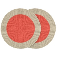 REMEMBER Baumwoll-Tischsets "Raspberry", 2er-Set - H 0,5 cm, Ø