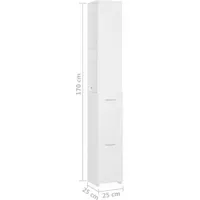 VidaXL Badschrank 25 x 26,5 x 170 cm Weiß