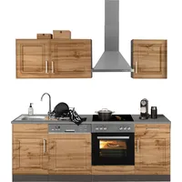 Kochstation Küchenzeile »KS-Stockholm«, Breite 220 cm, mit hochwertigen MDF