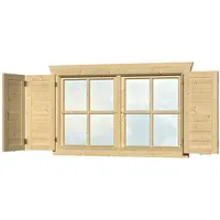 SKANHOLZ Fensterläden für Gartenhäuser Doppelfenster