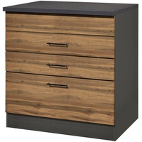 Kochstation Kochfeldumbauschrank »KS-Trier«, Breite 80 cm grau