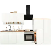 Kochstation Küchenzeile KS-Virginia 320 cm weiß hochglänzend