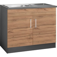 Kochstation Spülenschrank »KS-Colmar«, 100 cm, mit Metallgriff