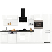 Kochstation Küchenzeile »KS-Tulsa«, mit E-Geräten, Breite 350 cm, schwarze