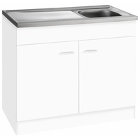 Kochstation Spülenschrank »KS-Elster«, Breite 100 cm weiß