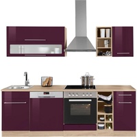Kochstation Küchenzeile »KS-Eton«, ohne E-Geräte, Breite 240 cm lila