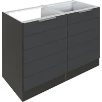 Kochstation Spülenschrank »KS-Luhe«, 120 cm breit, hochwertige MDF-Fronten mit