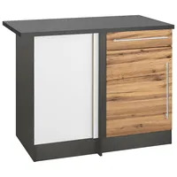 Kochstation Eckunterschrank »KS-Samos«, mit Metallgriff braun