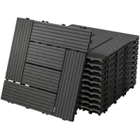 ECD Germany WPC Terrassenfliesen 30x30 cm 11Er Spar Set