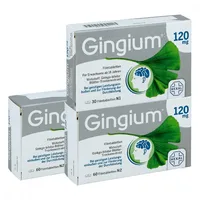 Gingium 2x Gingium 120mg (60stk) + Gingium 120mg (30stk)