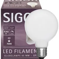 Sigor LED-Filamentlampe 8,0W E27 930lm matt, dimmbar