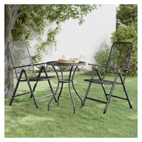 VidaXL Klappbare Gartenstühle 2 Stk. Streckgitter Anthrazit
