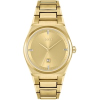 HUGO BOSS Boss Analog Quarzuhr für Damen mit Gelbgoldfarbenes