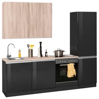 Kochstation Küchenzeile »KS-Ohio«, ohne E-Geräte, Breite 240 cm, grau