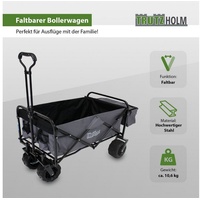 Baumarktplus Bollerwagen faltbar Breitreifen viele Fächer Grau, innen schwarz