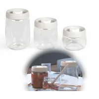 LIVOO Vorratsgläser Set mit Deckel Glas Frischhaltegläser 3 Stück