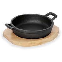 Was Germany Servierpfanne mit Holzuntersetzer, 10 cm