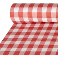 Papstar Tischdecke Vichy Karo 88163 rot, weiß 100,0 cm