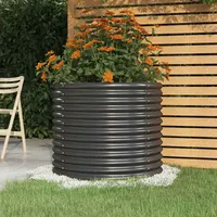 VidaXL Pflanzkübel Pulverbeschichteter Stahl Ø 80 x 68 cm