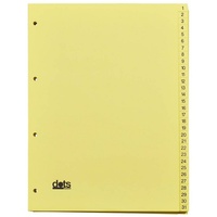 Dots Ordnerregister Vollformat 1-31 gelb 31-teilig, 5 Satz