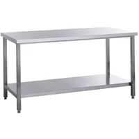 GastroHero Edelstahl Arbeitstisch Basic 20x7 mit Grundboden,
