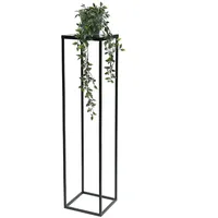 DanDiBo Ambiente DanDiBo Blumenhocker Metall Schwarz 100 cm Eckig