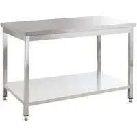 GastroHero Edelstahl Arbeitstisch Basic 15x7 mit Grundboden