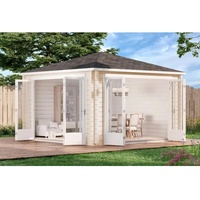 Alpholz Gartenhaus Sunshine Spitzdach Imprägniert 350 cm x 342