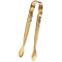 Gräwe Zuckerzange, Edelstahl, Serie Rosendekor gold