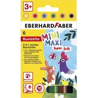 Eberhard Faber Jumbo MiniMaxi 3in1 Buntstifte 6 St. Mehrfarbig