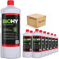 BIOHY Sanitärreiniger (12x1l Flasche) | Kalkzersetzendes Konzentrat für den