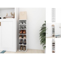 VidaXL Schuhschrank Hochglanz-Weiß 27,5x27x102 cm Holzwerkstoff