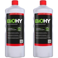 BIOHY Sanitärreiniger (2x1l Flasche) | Kalkzersetzendes Konzentrat für den