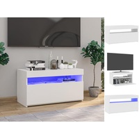 VidaXL TV-Schrank mit LED-Leuchten Weiß 75x35x40 cm