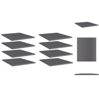 VidaXL Bücherregal-Bretter 8 Stk. Hochglanz-Grau 40x50x1,5 cm