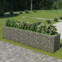 VidaXL Gabionen-Hochbeet Verzinkter Stahl 450×90×100 cm