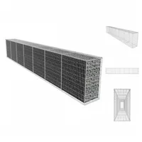 VidaXL Gabionenwand mit Abdeckung Verzinkter Stahl 600x50x100 cm