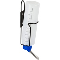 Kerbl Trinkflasche mit Halter aus Metall, 1 Stück (1er