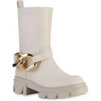VAN HILL Plateau Boots in Beige