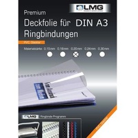 LMG Deckfolien für Bindemappen A3 0.2 mm, transparent