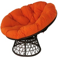 Happy Home Moon Chair Rattansessel Sitzsessel orange/rot