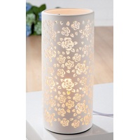 Gilde Lampe Rose - aus Porzellan mit Rosen Deko