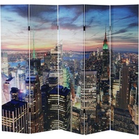 Mendler LED-Paravent Trennwand Raumteiler New York, Timer, netzbetrieben 180x200cm,