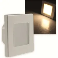 ChiliTec LED Wandeinbauleuchte eckig für UP-Dosen 68mm 2,5W warmweiß